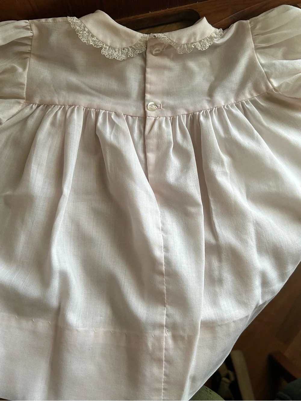 Nannette Pale Pink Lace-Trim baby girls' dress Set